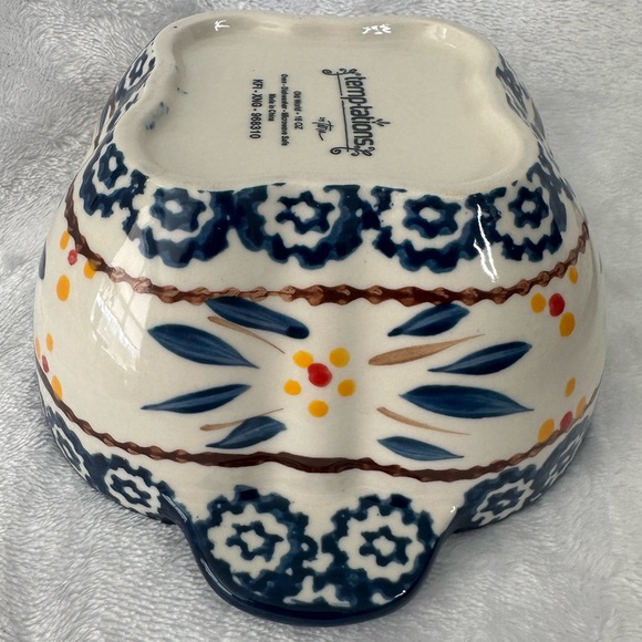Temp-Tations Blue and Yellow Floral Serveware Set (Set of 2)